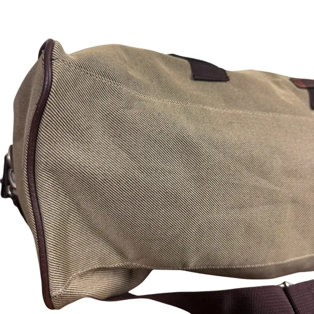 Tommy Bahama Lightweight Travel Weekender Duffle Bag Crossbody Strap Beige